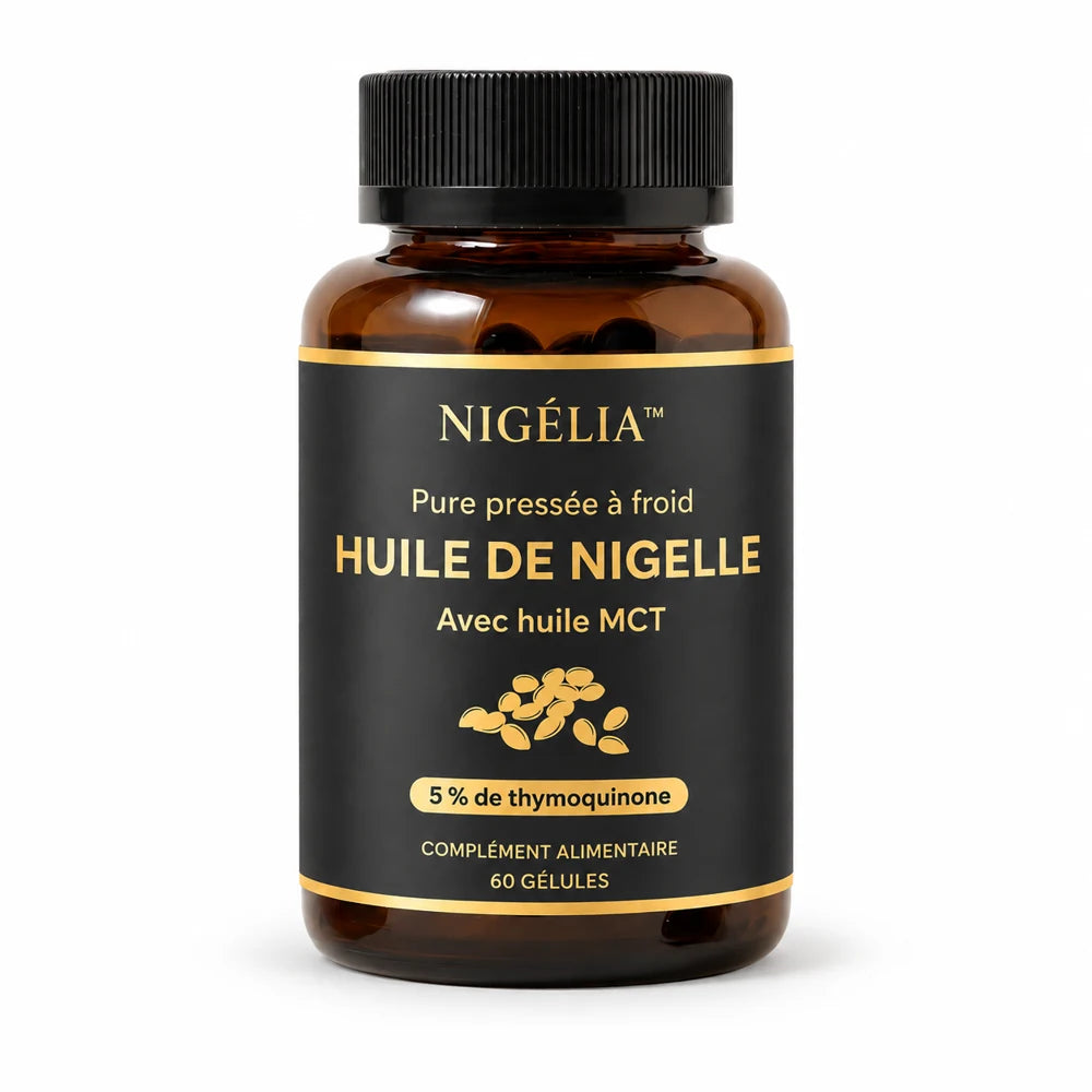 Nigélia — produit sur fond blanc